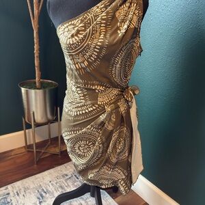 SHEIN Olive Asymmetrical Dress